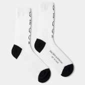 Personalized Black & White GROOM Wedding Socks ソックス (右)