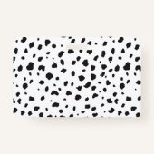 Personalized Black White Modern Dog Photo ID Badge バッジ (裏面)