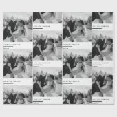 Personalized Black & White Photo ラッピングペーパー (フラット)