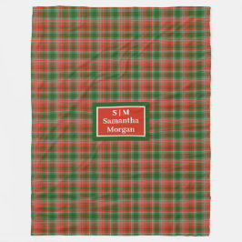 Personalized Blanket Monogram Christmas Style フリースブランケット