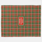 Personalized Blanket Monogram Christmas Style フリースブランケット (正面(横))