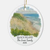 Personalized Block Island Ornament, Rhode Island セラミックオーナメント (左)