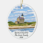 Personalized Block Island Ornament, Rhode Island セラミックオーナメント (左)