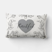 Personalized Bloom Print Modern Bedroom Accent ランバークッション (裏面)