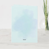 Personalized Blue Airplane Birthday Card カード (裏面)