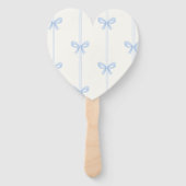 Personalized Blue Bow Coquette Name Aesthetic ハンドファン (裏面)