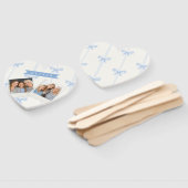 Personalized Blue Bow Coquette Name Aesthetic ハンドファン (組立なし)