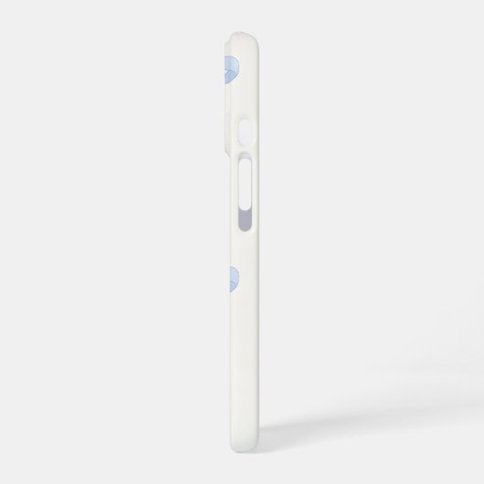 Personalized Blue Bow Coquette Name Aesthetic iPhone 16ケース (左側面)