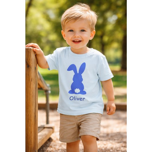 Personalized Blue Bunny - Custom Name Cute Rabbit 
