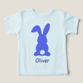 Personalized Blue Bunny - Custom Name Cute Rabbit  (デザイン正面)