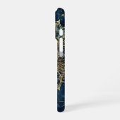 Personalized Blue Celestial Gold Sun Moon Mandala  iPhoneケース (左側面)