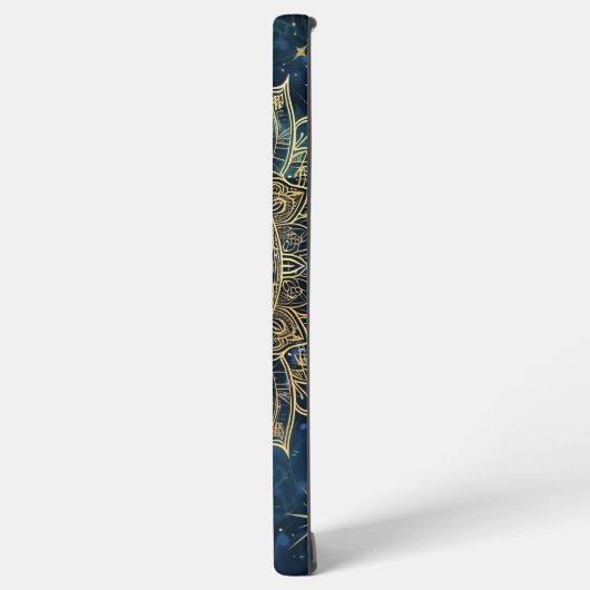 Personalized Blue Celestial Gold Sun Moon Mandala Samsung Galaxyケース (左側面)