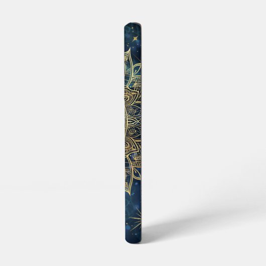 Personalized Blue Celestial Gold Sun Moon Mandala  Samsung Galaxyケース (左側面)