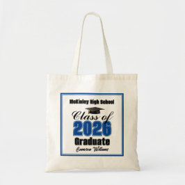 Personalized Blue Class of 2026 Graduation Party トートバッグ