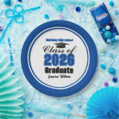 Personalized Blue Class of 2026 Graduation Party ペーパープレート (パーティー)