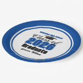 Personalized Blue Class of 2026 Graduation Party ペーパープレート (アングル)