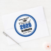 Personalized Blue Class of 2026 Graduation Party ラウンドシール (封筒)