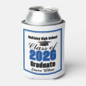 Personalized Blue Class of 2026 Graduation Party 缶クーラー (缶正面)