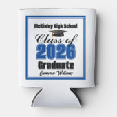 Personalized Blue Class of 2026 Graduation Party 缶クーラー (正面)