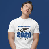 Personalized Blue Class of 2026 Graduation Tシャツ