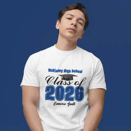 Personalized Blue Class of 2026 Graduation Tシャツ