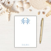 Personalized Blue Crab Notes | Coastal Beach House ポストイット