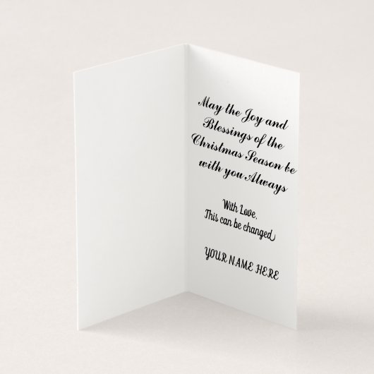 Personalized Blue Cross Flower Card (内部)