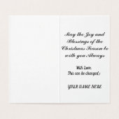 Personalized Blue Cross Flower Card (内部フラット)