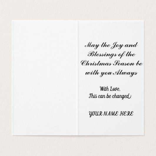 Personalized Blue Cross Flower Card (内部フラット)