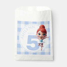 Personalized Blue Cute Tutu Ballerina Dance Party フェイバーバッグ