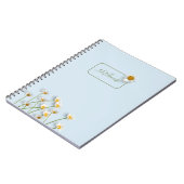 Personalized Blue Daisy Notebook ノートブック (左側)