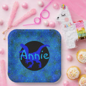 Personalized Blue Dinosaur ペーパープレート (パーティー)