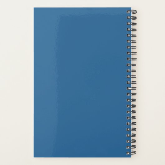 Personalized Blue Floral Monthly & Weekly Planner プランナー手帳 (裏面)