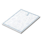 Personalized Blue Floral Notepad ノートパッド (回転)