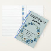 Personalized blue flower Bible Scripture jeremiah  ノートブック (内側)