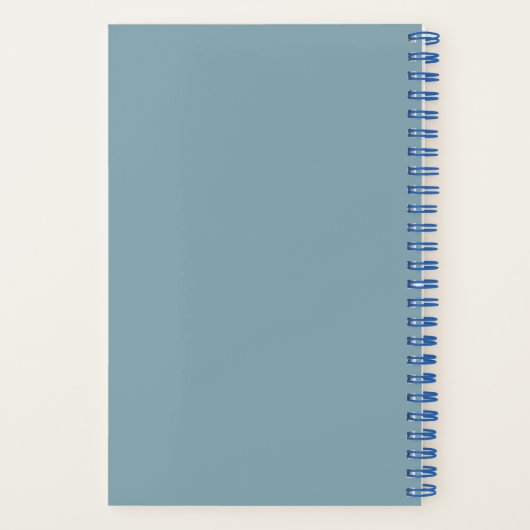 Personalized blue flower Bible Scripture jeremiah  ノートブック (裏面)