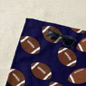 Personalized Blue Football Kids ビーチタオル (インサイチュ)