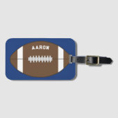 Personalized Blue Football Luggage Tag Gift ラゲッジタグ (正面横)