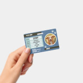 Personalized Blue Green Dog Photo ID Badge バッジ (手持ち)