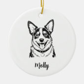 Personalized Blue Heeler Dog Christmas セラミックオーナメント (正面)