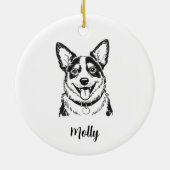 Personalized Blue Heeler Dog Christmas セラミックオーナメント (裏面)