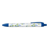 Personalized Blue Hydrangea Pen 黒ボールペン (トップ)
