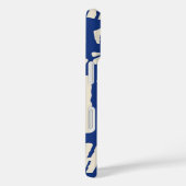 Personalized Blue Leaf Pattern iPhone Case Case-Mate iPhoneケース (裏面 / 右)