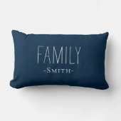 Personalized Blue Lumbar Cushion – Elegant ランバークッション (正面)