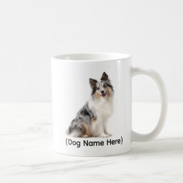 Personalized Blue Merle Sheltie I Own You コーヒーマグカップ
