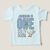 Personalized Blue One Silly Goose First Birthday (デザイン正面)