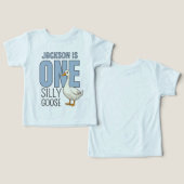 Personalized Blue One Silly Goose First Birthday (デザイン正面&裏面)