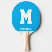 Personalized blue ping pong table tennis paddle 卓球ラケット (正面)
