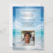 Personalized Blue Sky Funeral Invitation 招待状 (裏面)