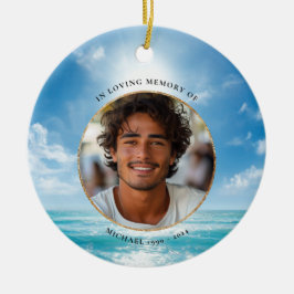 Personalized Blue Sky Memorial Ornament セラミックオーナメント